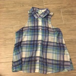 Aeropostale Plaid Tank Top